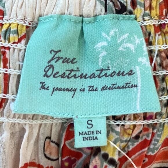 TRUE DESTINATION RESORT WEAR CRUISE VACATION BEACH COVERUP DRESS SWIMWEAR SMALL - Picture 4 of 6